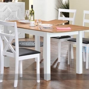 Wood Jatkettava Ruokapöytä Birmingham 120/150x90 Cm